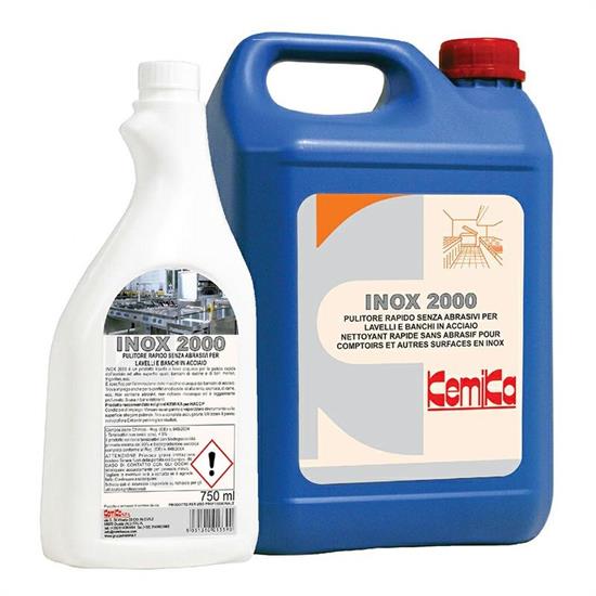 INOX 2000 PULITORE RAPIDO PER ACCIAIO ML.750 KEMIKA I/E
