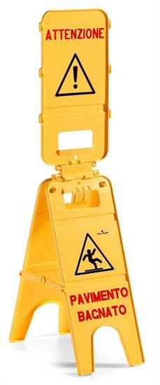 SEGNALE PAVIMENTO BAGNATO A TRE ANTE XX