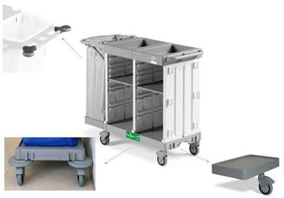 CARRELLO DI SERVIZI ALPHA HOTEL5300-06 C/PARACOLPI E APPENDI