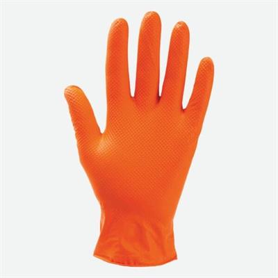 GUANTO NITRILE DIAMOND HI GRIP ORANGE MIS.M PZ.50