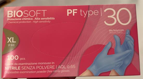 GUANTI MONOUSO IN NITRILE MIS.L PZ.100