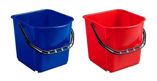 SECCHIO IN PLASTICA ROSSO LT.15