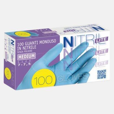 GUANTO NITRIL LITE MONOUSO NITRILE S/POLVERE PZ.100 MIS.XL