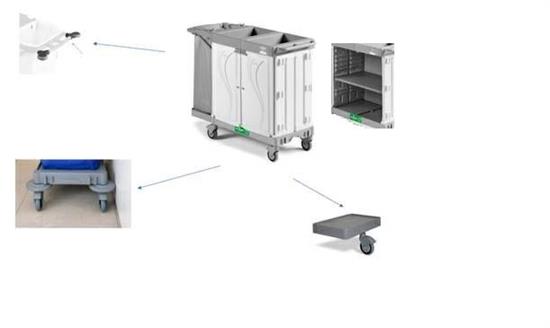 CARRELLO ALPHA HOTEL 0603003 C/PARACOLPI E APPENDICE